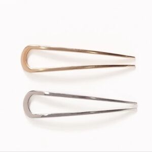 Metal Hair Clips - Gold & Silver, Nwt